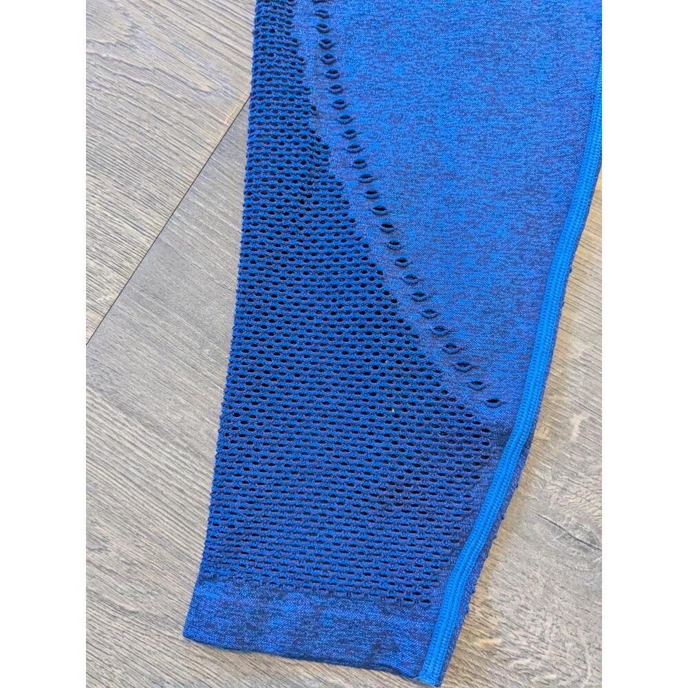 Victoria's Secret PINK Seamless Leggings with Stretch Mesh Detail Blue SZ M - Picture 3 of 6